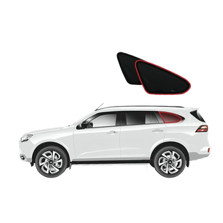 White Isuzu MU-X with port window shade – SnapShades Isuzu MU-X Port Window Shades (RJ 2020+)