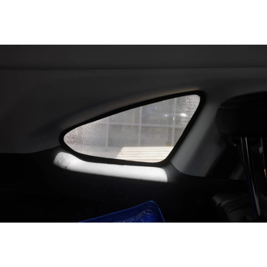 SnapShades Isuzu MU-X Port Window Shades (RJ 2020+) – interior view with the shades fitted