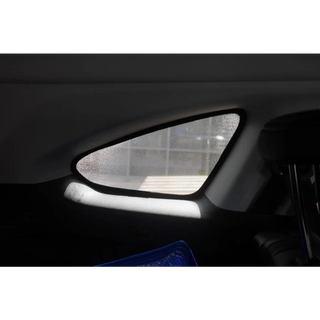 SnapShades Isuzu MU-X Port Window Shades (RJ 2020+) – interior view with the shades fitted