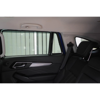 SnapShades Isuzu MU-X Rear Window Shades (RJ 2020+) – interior view with the shade covering the rear window