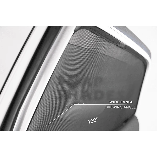 SnapShades window shade showing wide-range outward viewing angle