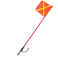 Acot500 1.2m Whip With Flag and 60cm LED Light Strip, Quick Release 12V