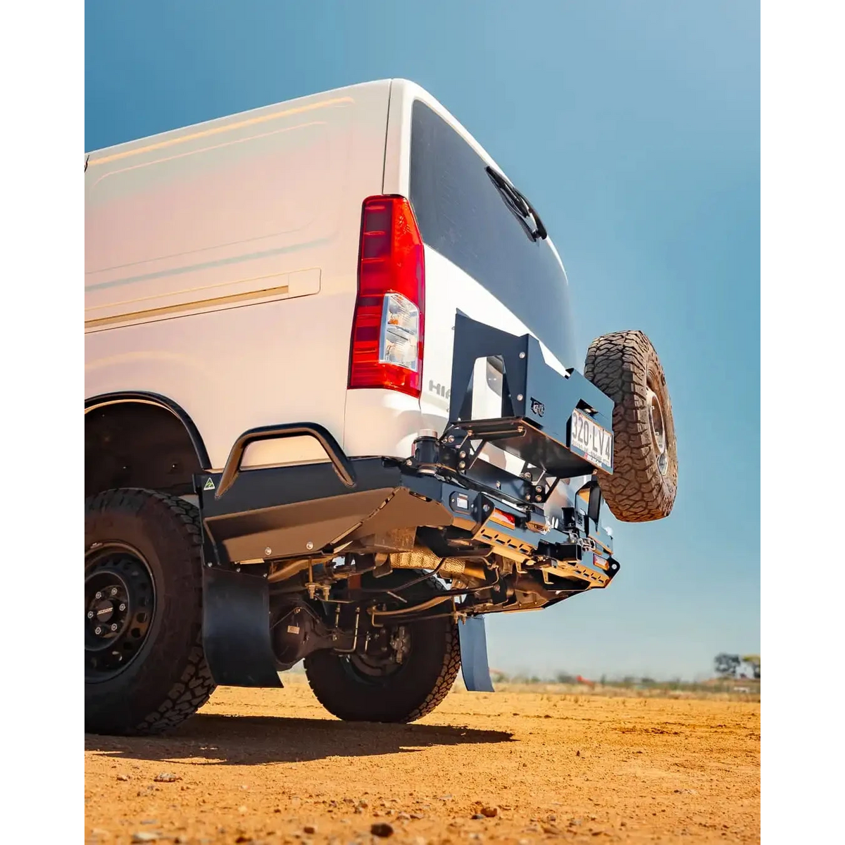 side view of TCC Toyota Hiace 300 Series Rear Bar