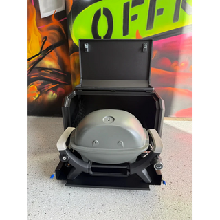 Thorburns BBQ 2.0 Accessory – portable grill on a speckled surface with colourful background