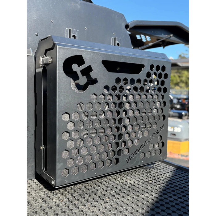 Thorburns Lockable Dual Jerry Can Holder