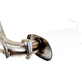 Metallic exhaust pipe on a white background – Torqit 2.5″ Performance Exhaust for 1.5L Suzuki Jimny 04/2019+