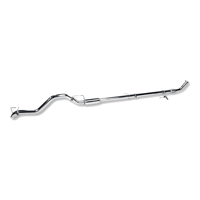 Chrome exhaust pipe on a white background – Torqit 3″ DPF Back Performance Exhaust for 2.8L N80 Toyota Hilux 08/2020+ – view 5