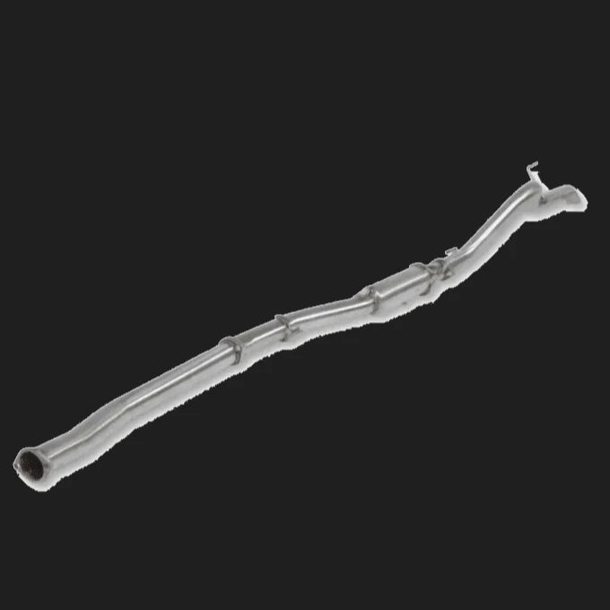 Metallic exhaust pipe on a white background – Torqit 3″ DPF Back Performance Exhaust for D23 NP300 2.3L Nissan Navara 05/2015+