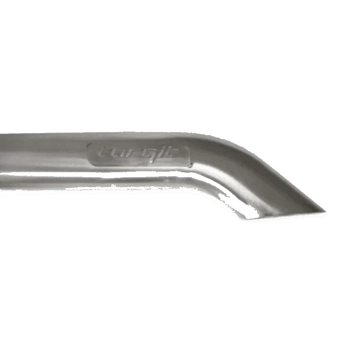 Metallic exhaust tip on a white background – Torqit 3″ DPF Back Performance Exhaust for D23 NP300 2.3L Nissan Navara 05/2015+