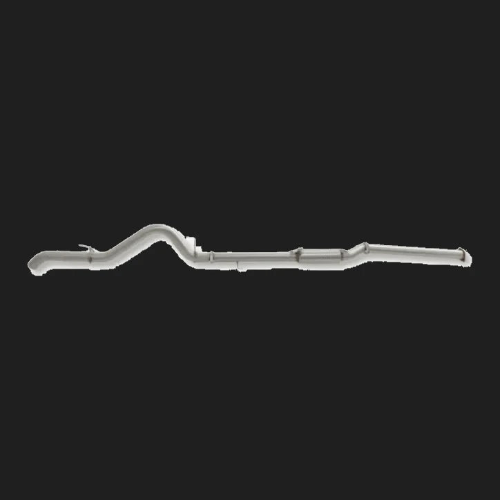 Metal exhaust pipe on a white background – Torqit 3″ DPF Back Performance Exhaust for Mitsubishi Triton MR 2.4L 2020+