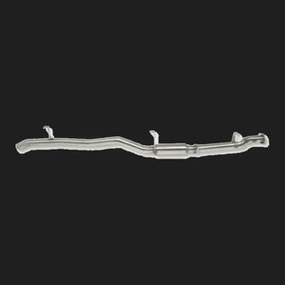 Metal exhaust pipe on a white background – Torqit 3″ Single Exit DPF Back Exhaust 76 Series 4.5L Toyota Landcruiser 08/2016+