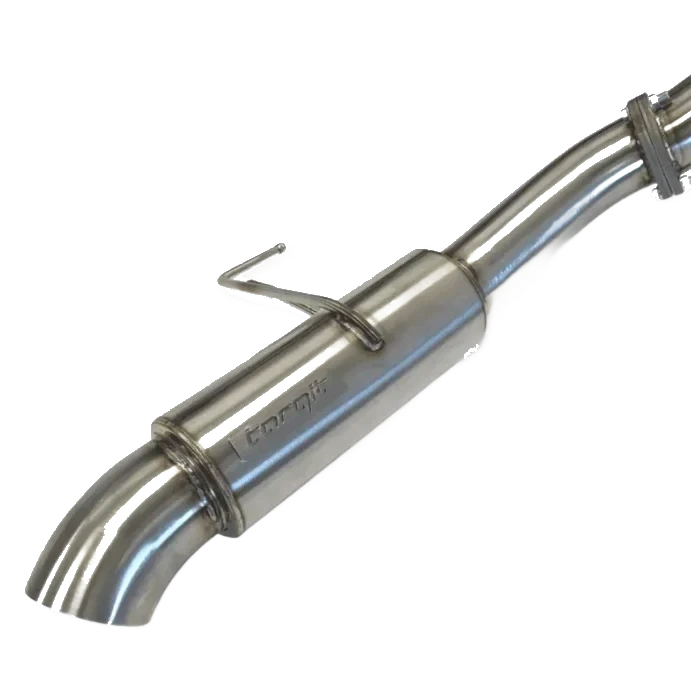 Stainless exhaust tip with Torqit branding – Torqit DPF Back 3.5″ Performance Exhaust Toyota 300 Series Landcruiser