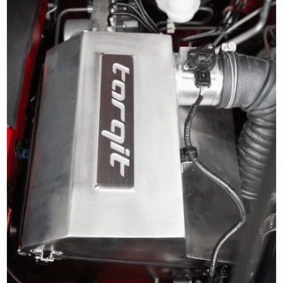 Torqit airbox installed on the engine – Torqit Stainless Steel Airbox (Matte Black) for Toyota Hilux 2.8L