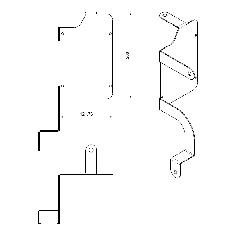 Elevate Toyota Landcruiser 300 Series Redarc BCDC bracket detail view