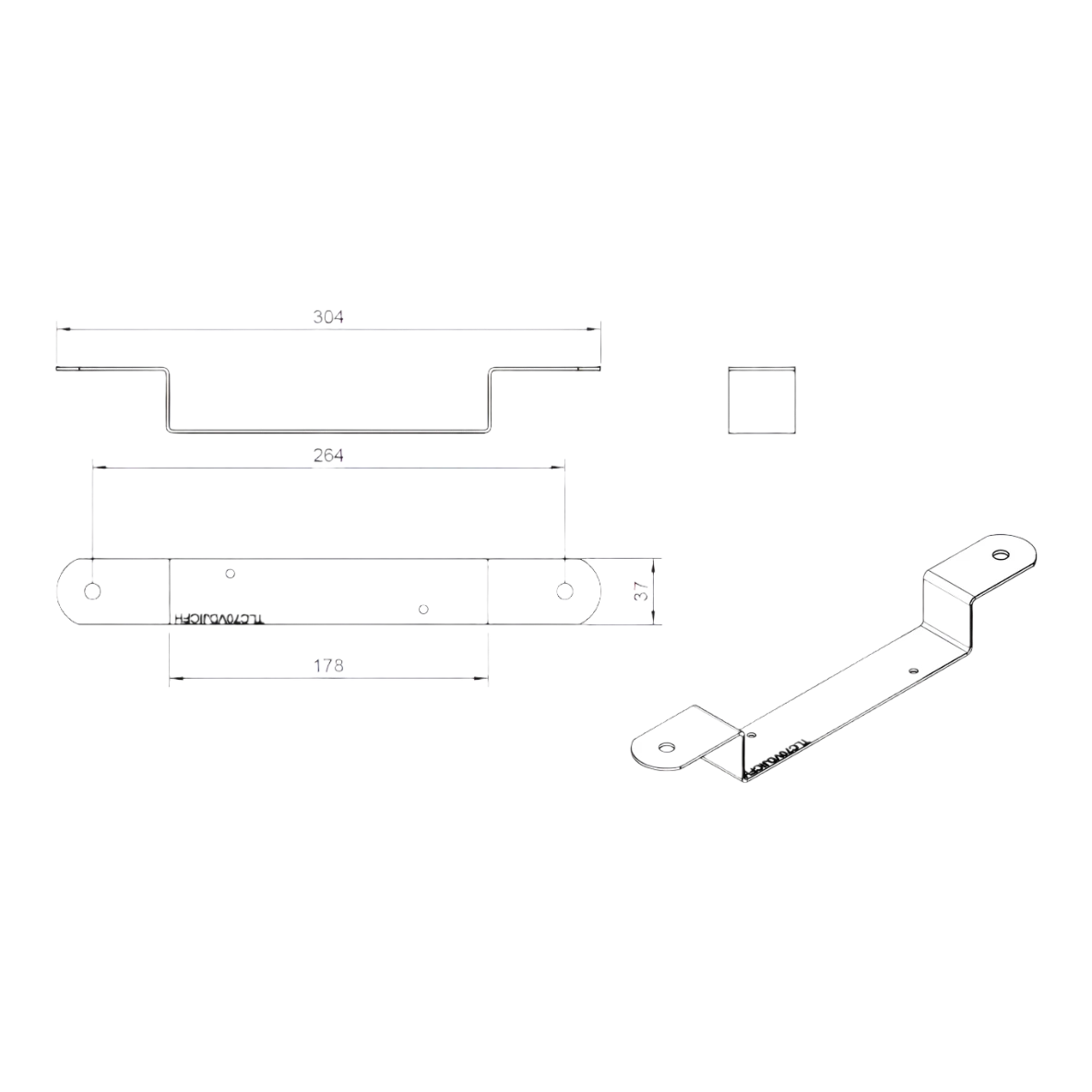 Toyota 70 Series V8 Mega Fuse Bracket — Intercooler Mount Stainless – view 5