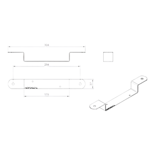 Toyota 70 Series V8 Mega Fuse Bracket — Intercooler Mount Stainless – view 5