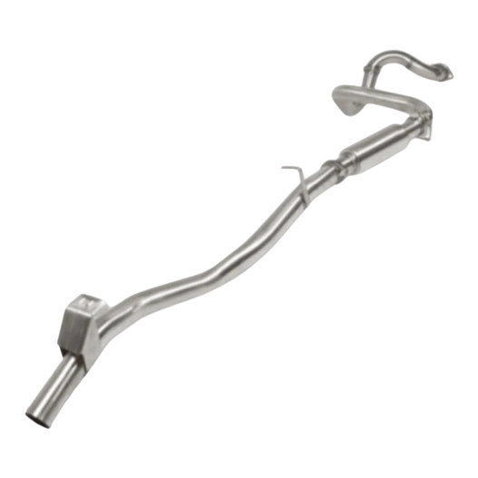 Metallic exhaust pipe on a white background
