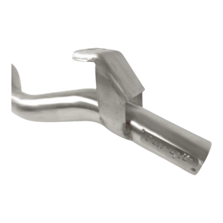 Metallic tool or component on a white background