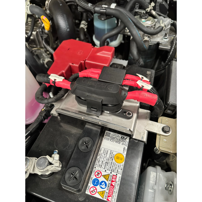Toyota LC70 2.8L Battery Fuse Bracket — Mega + Twin MIDI Mounts