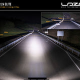 High-performance lighting system on a road with Lazer branding.