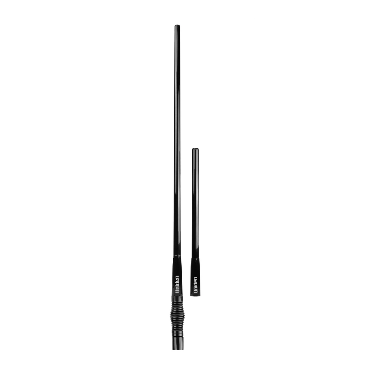 Uniden Heavy Duty Fibreglass Raydome Dual Removable Whip Pack Black 6.6/3.0 dBi Gain
