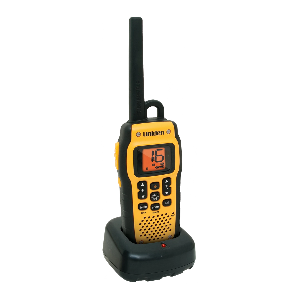 UNIDEN MHS050 Submersible / Waterproof 2.5W VHF Marine Radio that Floats