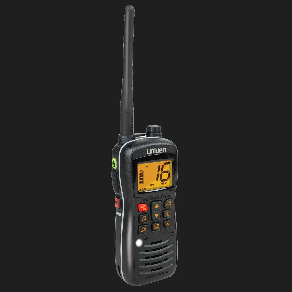 Uniden MHS127 Submersible Waterproof Handheld 5W VHF Marine Radio