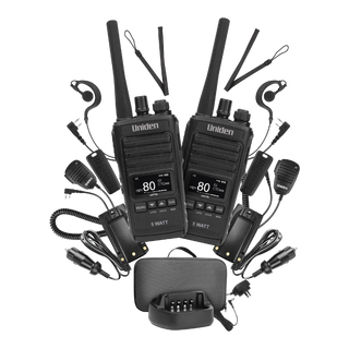 Uniden UH755 5 Watt UHF CB Splashproof Handheld Radio Deluxe Pack