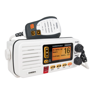 Uniden UM455VHF VHF In-Boat Marine Radio with Submersible Speaker Microphone