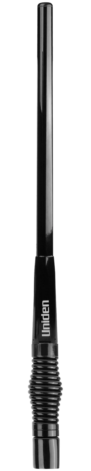 Uniden black UHF antenna whip with spring base