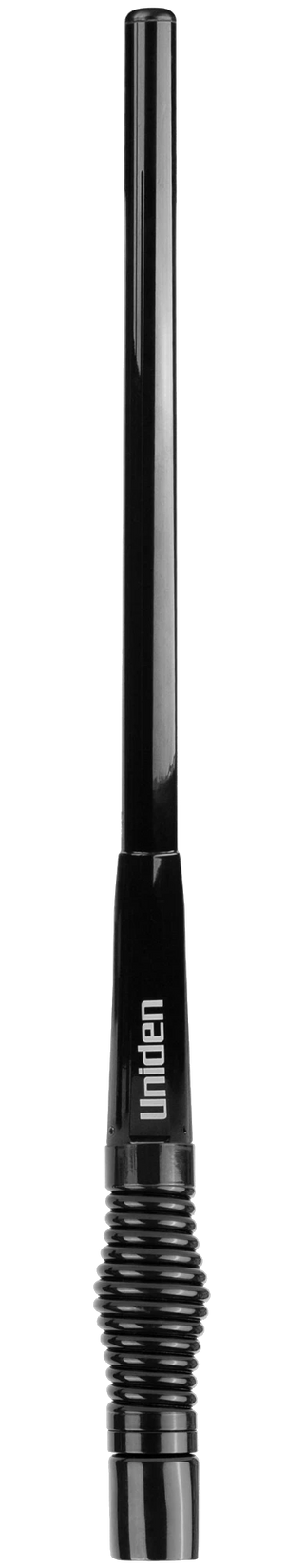 Uniden black UHF antenna whip with spring base