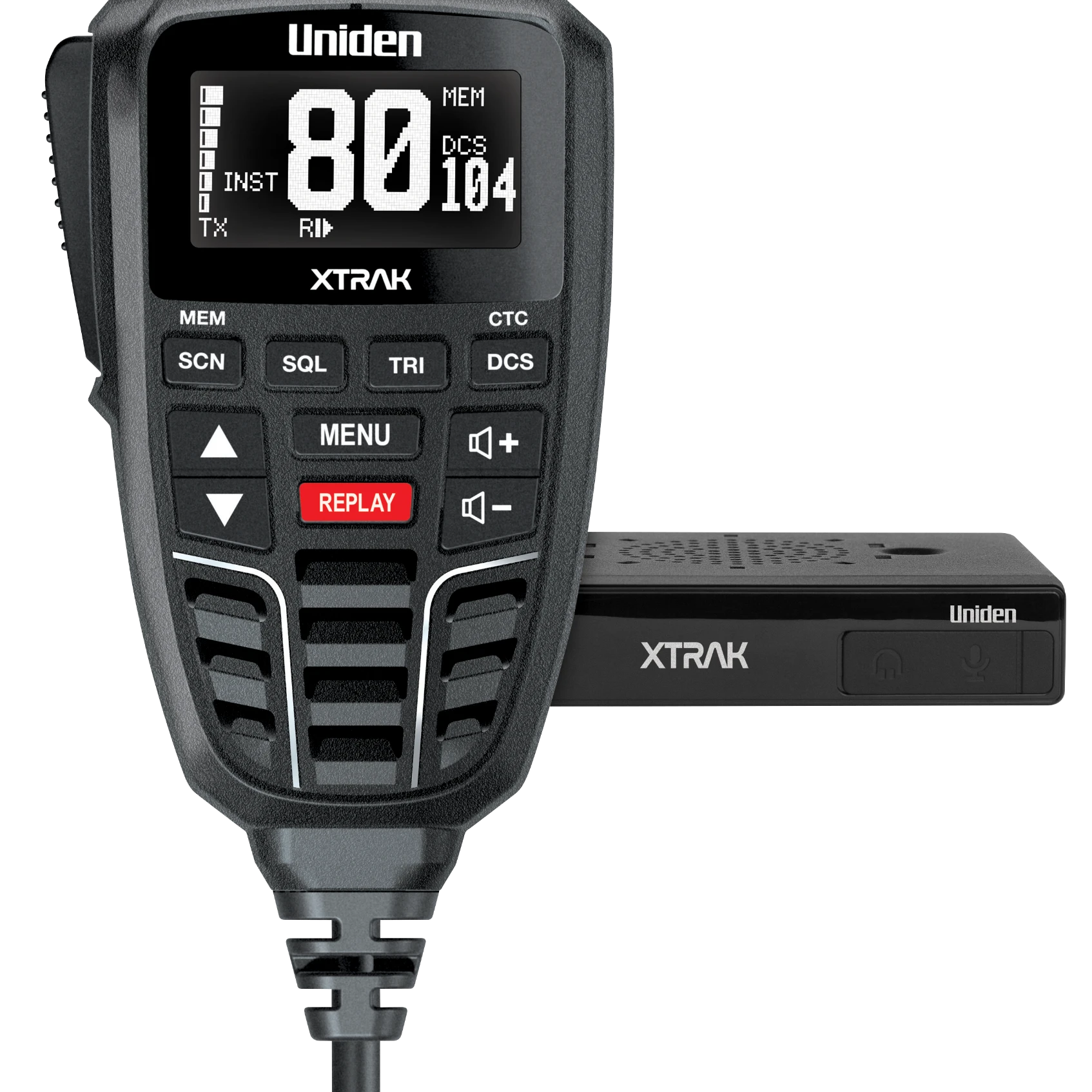Uniden XTRAK 80 controller with compact radio body