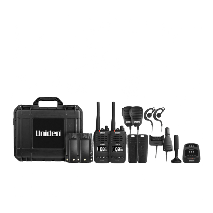 Uniden XTRAK50-2TP 5 Watt UHF Waterproof Handheld Radio Tradies Pack