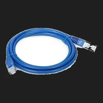 Cat6 UTP patch cord with RJ45 connectors, blue, 5m length