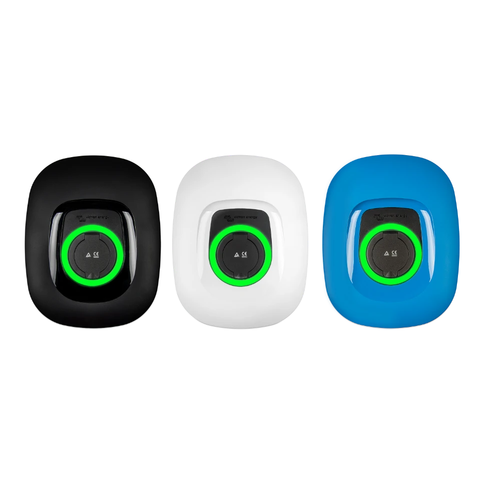 Victron EV Charging Station NS in black, white and blue