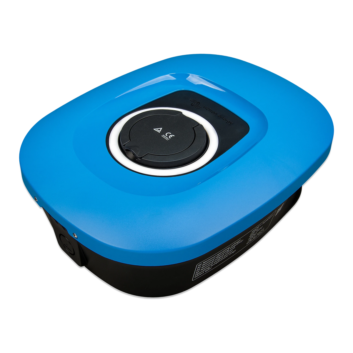 Victron EV Charging Station NS, blue, left angle view