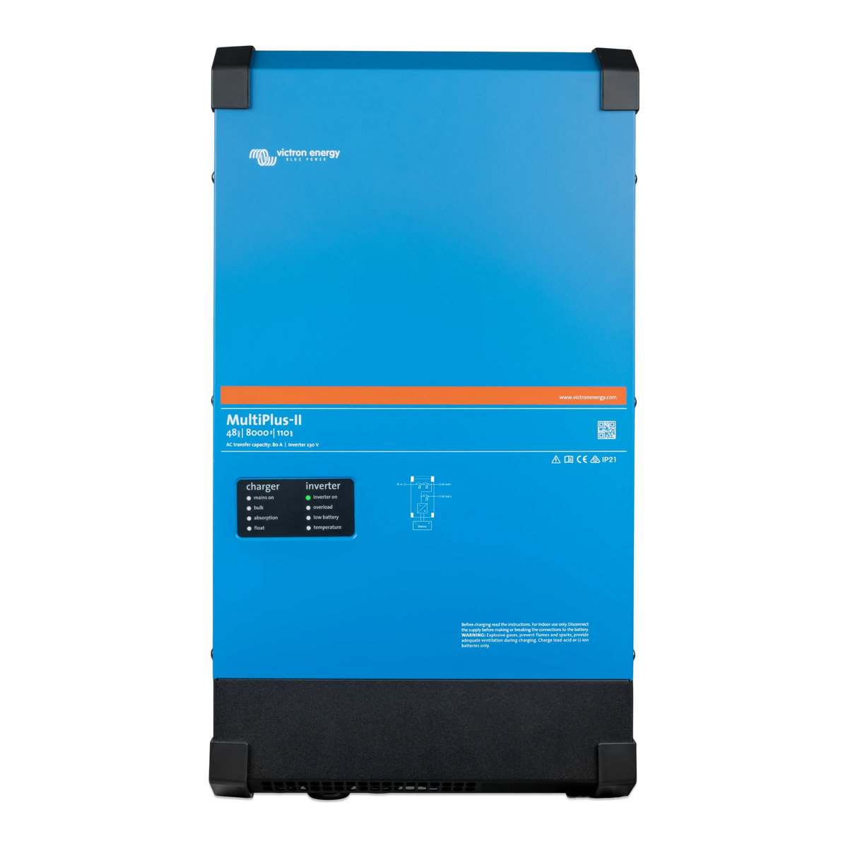 Victron MultiPlus-II 48V inverter charger, 48/8000 front view