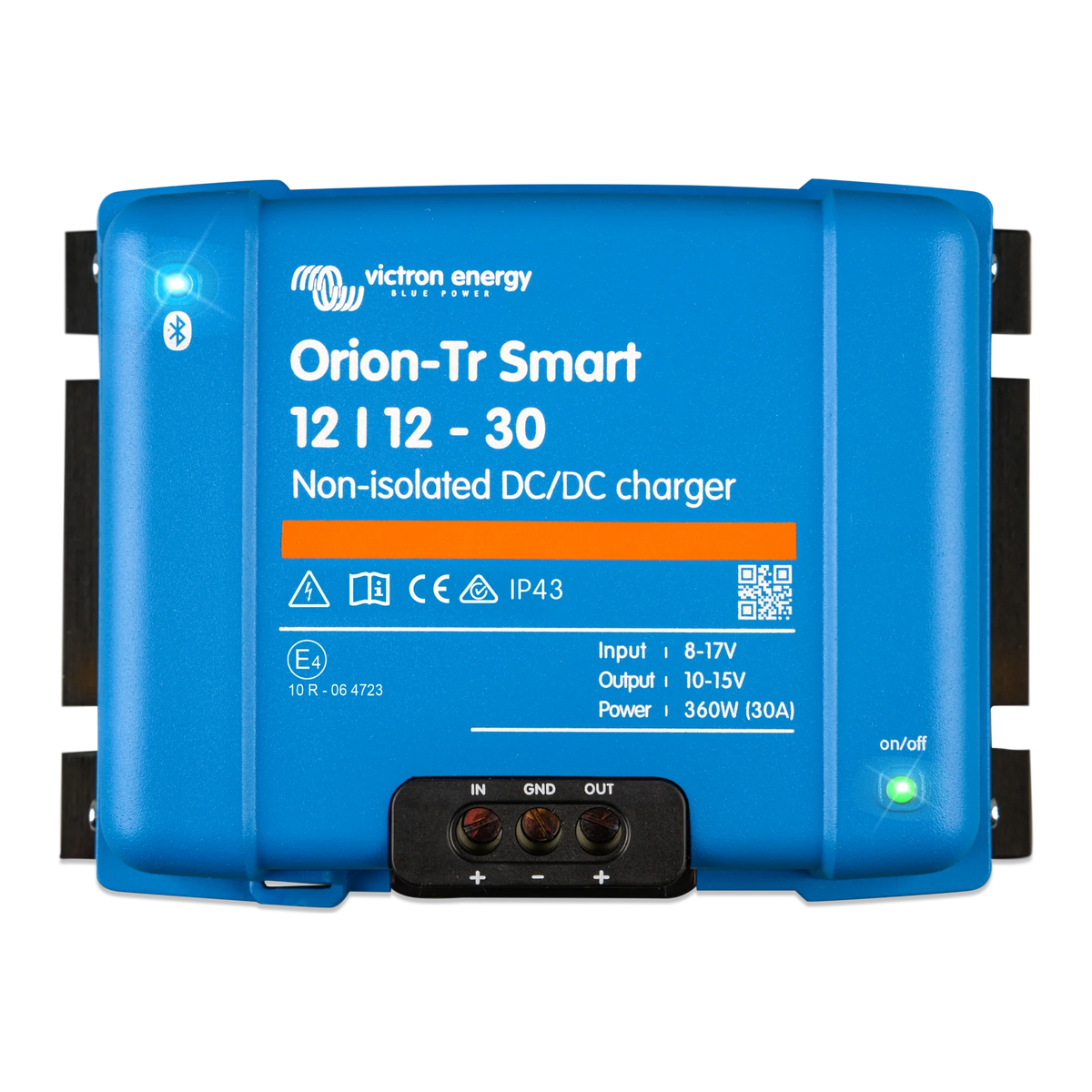 Victron Orion-Tr Smart 12/12-30A non-isolated DC-DC charger, top view