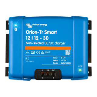 Victron Orion-Tr Smart 12/12-30A non-isolated DC-DC charger, top view