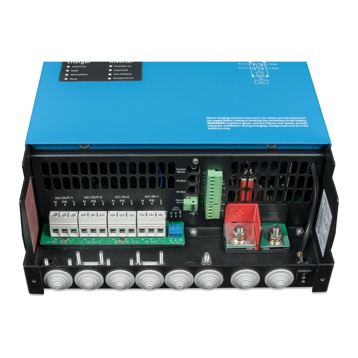 Victron Quattro-II 48/5000/70-50/50 230V, connection area