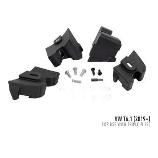 Lazer Lamps VW T6.1 Grille Kit – set of black mechanical components and hardware on a white background