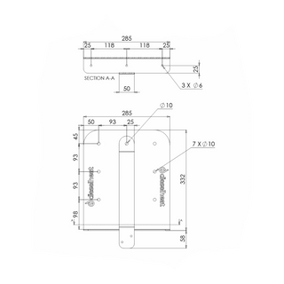 Wafer Tank Mounting Bracket to suit 10L Black Wafer Fuel Tank for Diesel