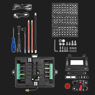 Wireless switch panel receiver module with prewired ACC fuse tap and accessory output terminals (SAM-WSP08)