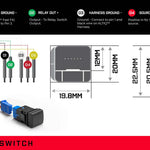 ALTIQ Square Push Switch - Suit ALTIQ Fascia Panel Voltmeter & USB3.0