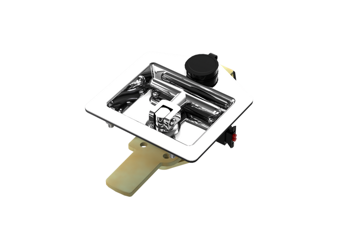 Fastlock Electronically Locking T-Handle Lock Bent Tongue Whale Tail Lock with Electric Actuator 12/24v