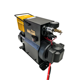 PORTABLE 12V OIL FREE AIR COMPRESSOR Sherpa have built on their high performance winch designs to couple a massive electric motor to a completely new air compressor. The Sherpa BIG AIR is an oil free compressor that has been optimised to deliver air up to 90 PSI meaning it can deliver higher volumes at more usable pressures. | Perth Pro Auto