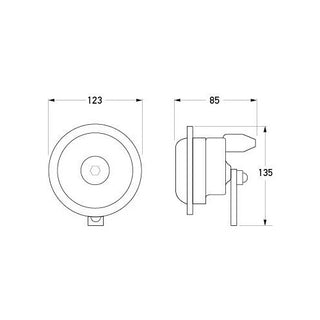 Hella - Super Tone B133 Horn Set of 2