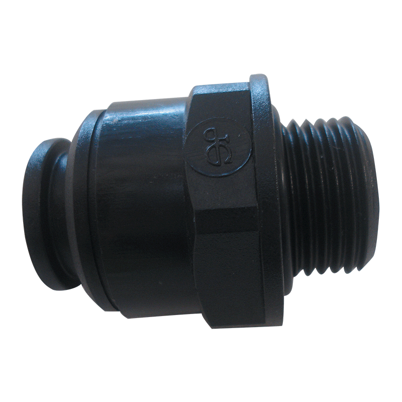 800-02038 John Guest 12mm 3/8" Straight Adapter Male Plastic | PlumbingJohn Guest 12mm 3/8" Straight Adapter Male Plastic | Plumbing