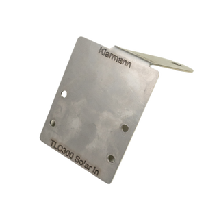 Solar input bracket, 304 stainless steel, angled view showing fold and SB50 Anderson aperture (inferred from product design, not visually confirmed)