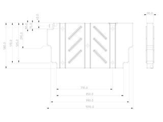 BOAB 42L Poly Vertical Mount Water Tank